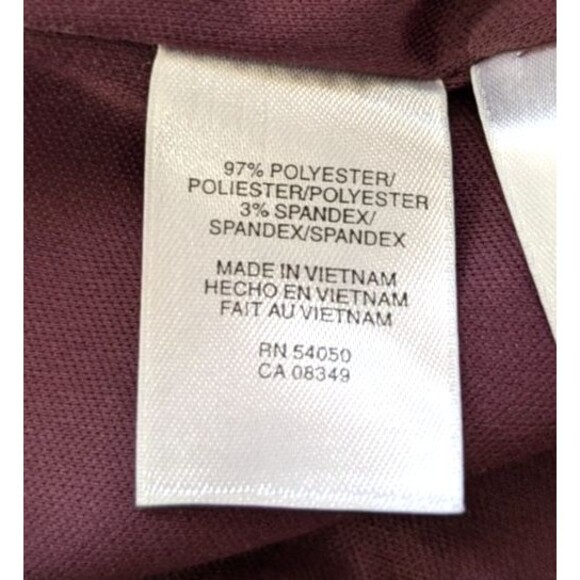 Evan Picone Dress Sz 16 Shawl Collar Red Wine Color Elegant Holiday Festive - Picture 4 of 16